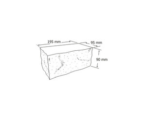 CJ Blok Cegła betonowa dwustronnie łupana biała-2