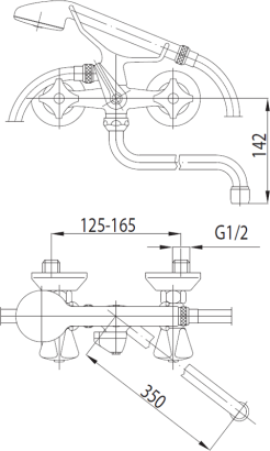 Armatura Bateria Standard wannowa