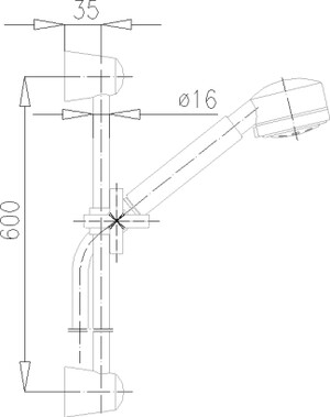 Armatura Natrysk przesuwny Symetric