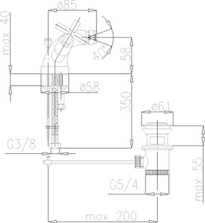 Armatura Bateria Symetric bidetowa