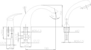 Armatura Bateria Ametyst wannowa