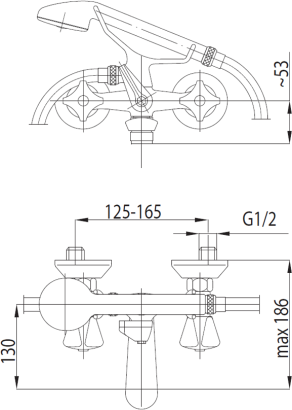 Armatura Bateria Standard wannowa