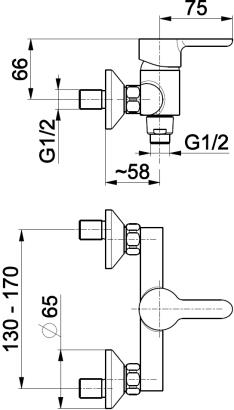 Armatura Bateria Granat natryskowa
