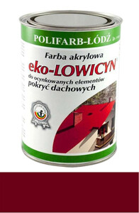 Polifarb Łódź Eko - Lowicyn czerwona tlenkowa RAL 3009 półmat 5l