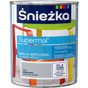 Śnieżka Emalia Supermal akrylowa platynowa satynowy połysk A351 800ml
