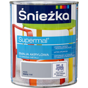 Śnieżka Emalia Supermal akrylowa szara matowa A505 400ml