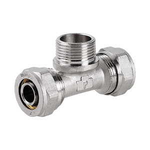 PEX skręcany - Trójnik 20mm x 1/2cala nyplowy