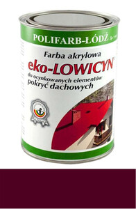 Polifarb Łódź Eko - Lowicyn czerwona winna RAL 3005 półmat 10l