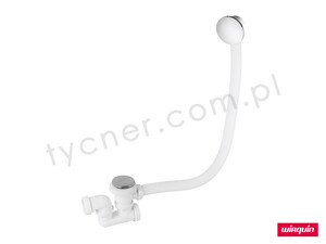 Wirquin Syfon wannowy Quick - Clac z przelewem o długości 1300mm