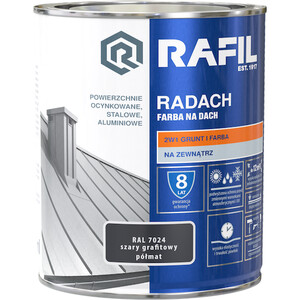 Rafil Radach szary grafitowy RAL 7024 półmat  5l