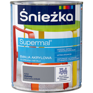 Śnieżka Emalia Supermal akrylowa stalowa satynowy połysk A352 400ml