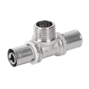 Perfexim PEX zaprasowywany - Trójnik 20mm x 1/2cala nyplowy