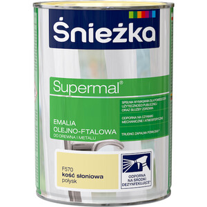 Śnieżka Emalia Supermal olejno-ftalowa kość słoniowa F570 połysk 400ml