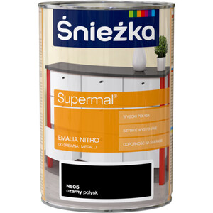 Śnieżka Emalia Supermal nitro czarna N505 połysk 1l