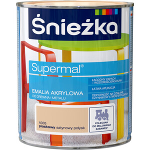 Śnieżka Emalia Supermal akrylowa piaskowa satynowy połysk A305 800ml