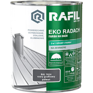 Rafil Eko Radach szary grafit RAL 7016 półmat  5l