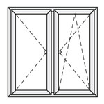 Sonarol Okno PVC 2065 x 1635mm, R+RU