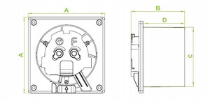 airRoxy Wentylator z panelem dRim Ø100mm szczotkowane złoto standard