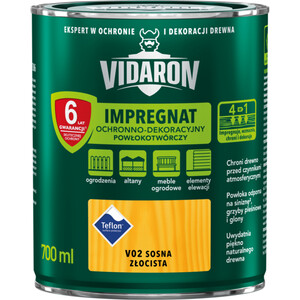 Vidaron Impregnat Ochronno - Dekoracyjny Powłokotwórczy sosna złocista mat 4,5l