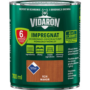 Vidaron Impregnat Ochronno - Dekoracyjny Powłokotwórczy mahoń mat 2,5l