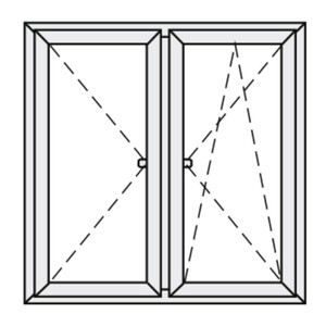 Sonarol Okno PVC 1165 x 1635mm, 3-szybowe, R+RU