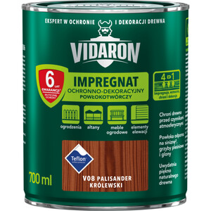 Vidaron Impregnat Ochronno - Dekoracyjny Powłokotwórczy palisander królewski mat  700ml