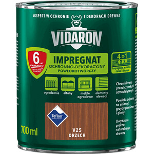 Vidaron Impregnat Ochronno - Dekoracyjny Powłokotwórczy orzech mat 2,5l