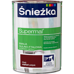 Śnieżka Emalia Supermal olejno-ftalowa  mahoń F545 połysk   800ml