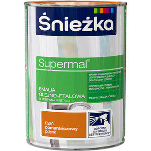 Śnieżka Emalia Supermal olejno-ftalowa  pomarańczowa F550 połysk  800ml