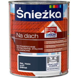 Śnieżka Na Dach grafitowy RAL 7024 półmat 5l