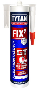 Tytan Professional Klej Montażowy FIX2 GT biały 290ml 