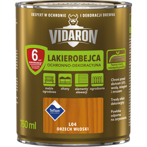 Vidaron Lakierobejca  Ochronno - Dekoracyjna orzech włoski połysk  750ml