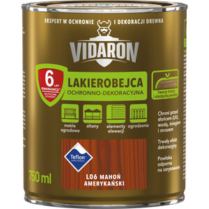 Vidaron Lakierobejca  Ochronno - Dekoracyjna mahoń amerykański połysk 2,5l