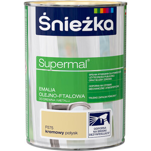 Śnieżka Emalia Supermal olejno-ftalowa  kremowa F575 połysk  5l