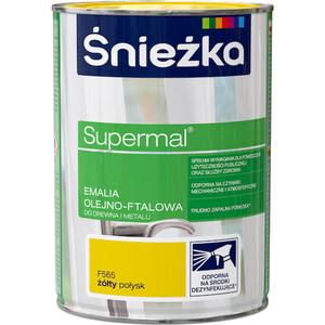 Śnieżka Emalia Supermal olejno-ftalowa  żółta F565 połysk   800ml