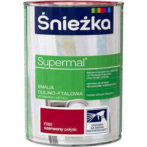 Śnieżka Emalia Supermal olejno-ftalowa  czerwona F590 połysk   800ml