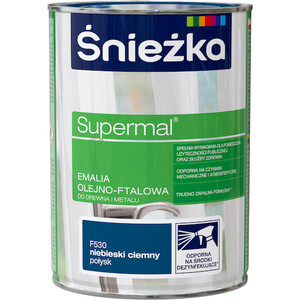 Śnieżka Emalia Supermal olejno-ftalowa  niebieska ciemna F530 połysk   800ml