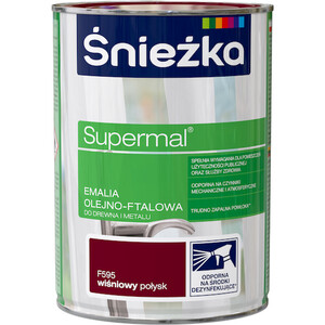 Śnieżka Emalia Supermal olejno-ftalowa  wiśniowa F595 połysk   800ml