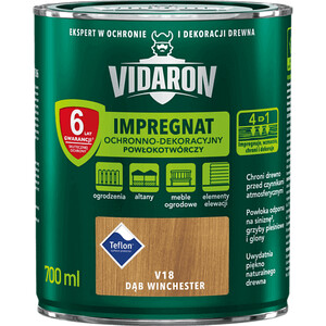 Vidaron Impregnat Ochronno - Dekoracyjny Powłokotwórczy dąb winchester mat 2,5l