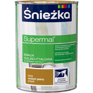 Śnieżka Emalia Supermal olejno-ftalowa  orzech jasny F555 połysk   800ml