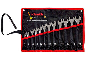 Schmith Komplet kluczy płasko-oczkowych 12 szt