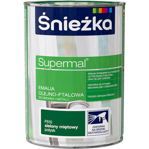 Śnieżka Emalia Supermal olejno-ftalowa  zielona miętowa F510 połysk   800ml