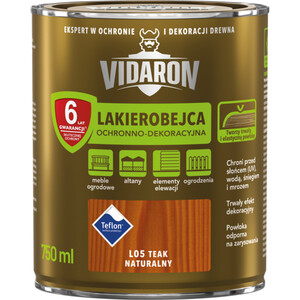 Vidaron Lakierobejca Ochronno - Dekoracyjna teak naturalny połysk 750ml